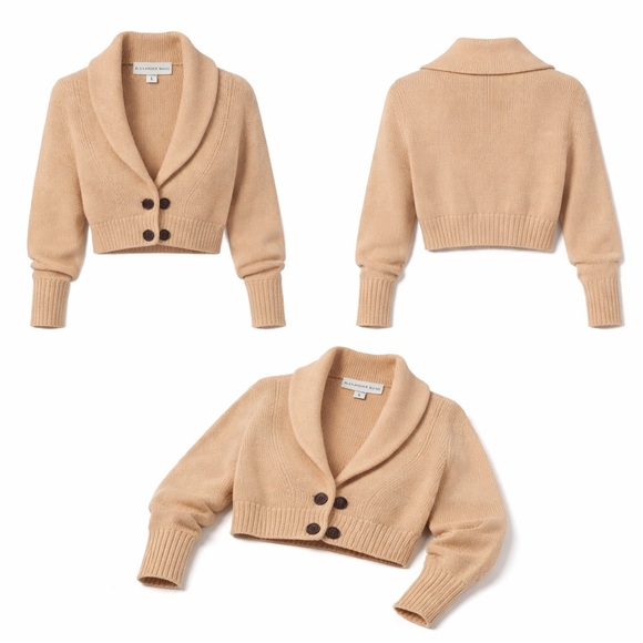 Alexander Wang Cashmere Cropped Sweater Size L - Picture 3 of 11